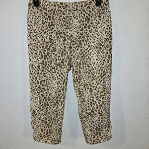 Zenergy Golf by Chico's Leopard Pants Size Medium chicos size 0 Zippered Pocket